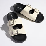 Maya Footbed Sandal in Bone Leather from Yosi Samra