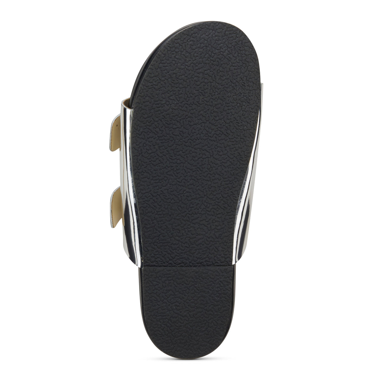 Maya Footbed Sandal in Silver Leather from Yosi Samra