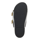 Maya Footbed Sandal in Silver Leather from Yosi Samra