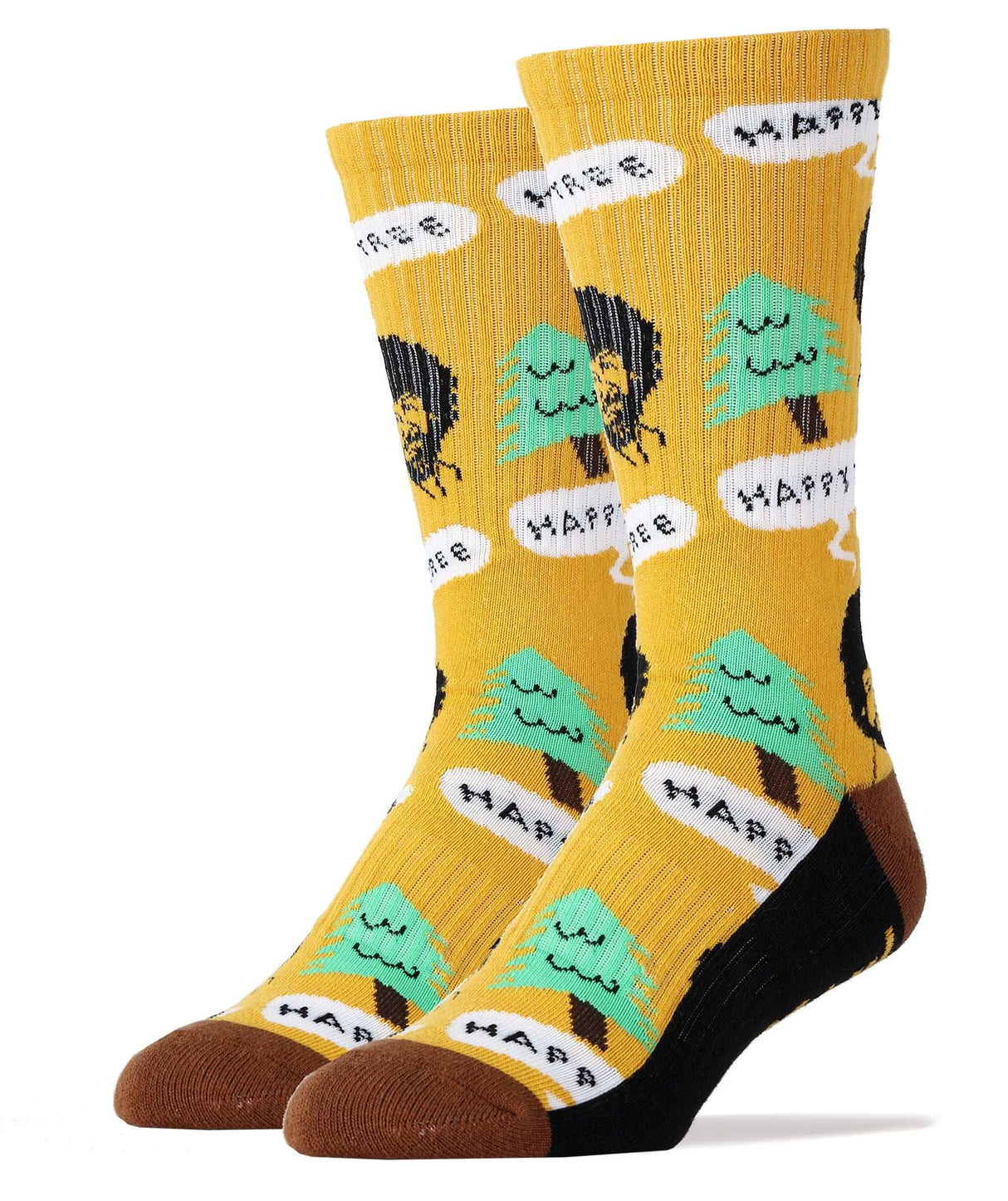 Bob Ross Happy Tree Socks from Oooh Yeah! Socks