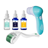 Advanced Facial Cleansing Brush, Anti-Aging Serum Set, and Micro Needle Derma Roller Bundle from Pursonic