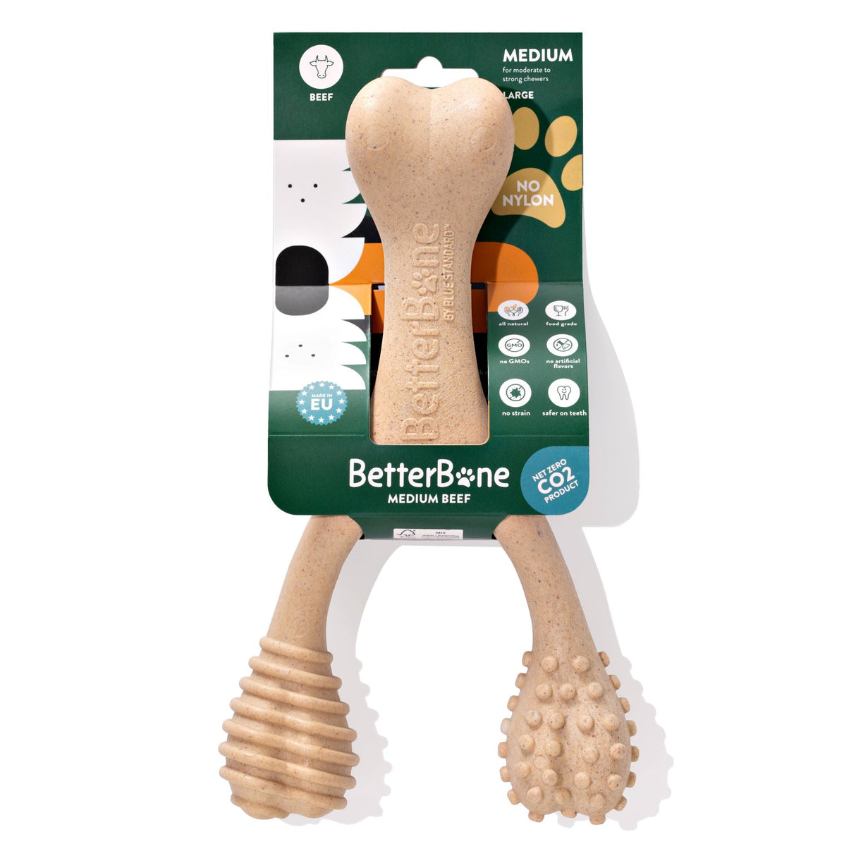 BetterBone MEDIUM Durability CHEW TOY: Perfect Chew for Everyday Chewers | Natural Ingredients, Eco-Friendly, Non-Toxic from BetterBone All Natural Eco-Friendly Dog Chews & Bones