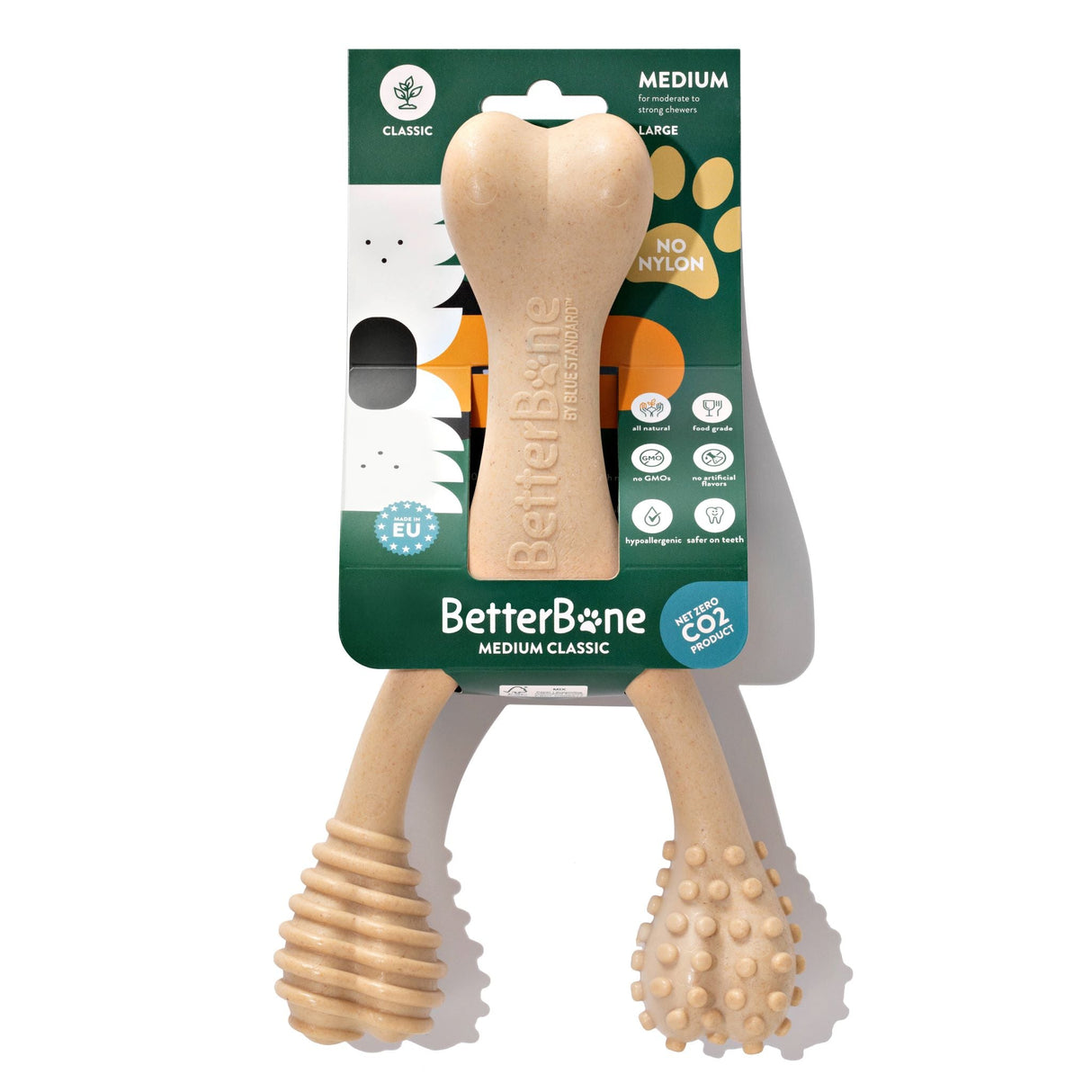 BetterBone MEDIUM Durability CHEW TOY: Perfect Chew for Everyday Chewers | Natural Ingredients, Eco-Friendly, Non-Toxic from BetterBone All Natural Eco-Friendly Dog Chews & Bones