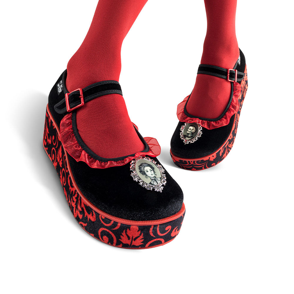 Chocolaticas® Memento Mori Women's Mary Jane Platform From Hot Chocolate Design