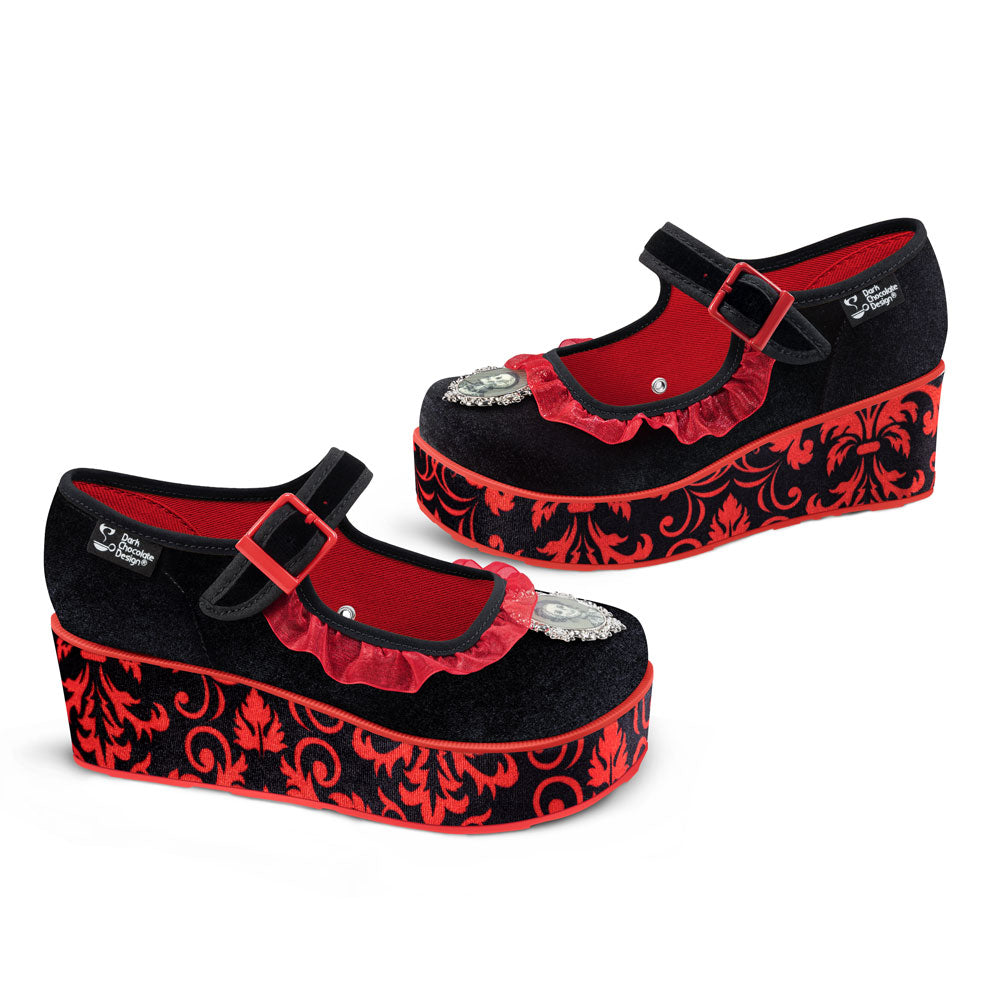 Chocolaticas® Memento Mori Women's Mary Jane Platform From Hot Chocolate Design