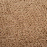 Tache Caramel Brown Faux Fur Throw Blanket Chevron Geometric Embossed (#10)
