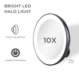 Lighted Compact Mirror with Magnification & Suction Cup from Zadro