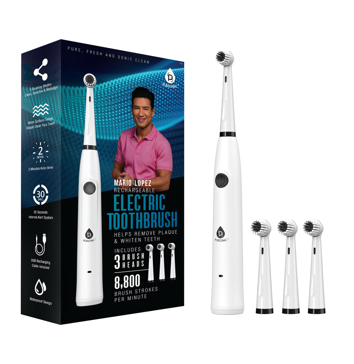 Mario Lopez USB Rechargeable Electric Toothbrush from Pursonic
