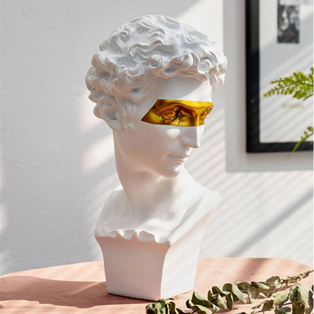 Golden Mask David Sculpture from Moderny
