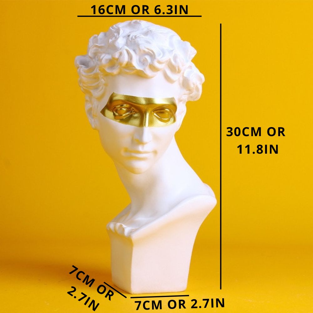 Golden Mask David Sculpture from Moderny