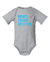 Moms Future Spotter Onesie (With Blue Text) from DadBod Apparel
