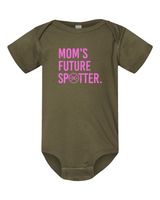 Moms Future Spotter Onesie (With Pink Text) from DadBod Apparel