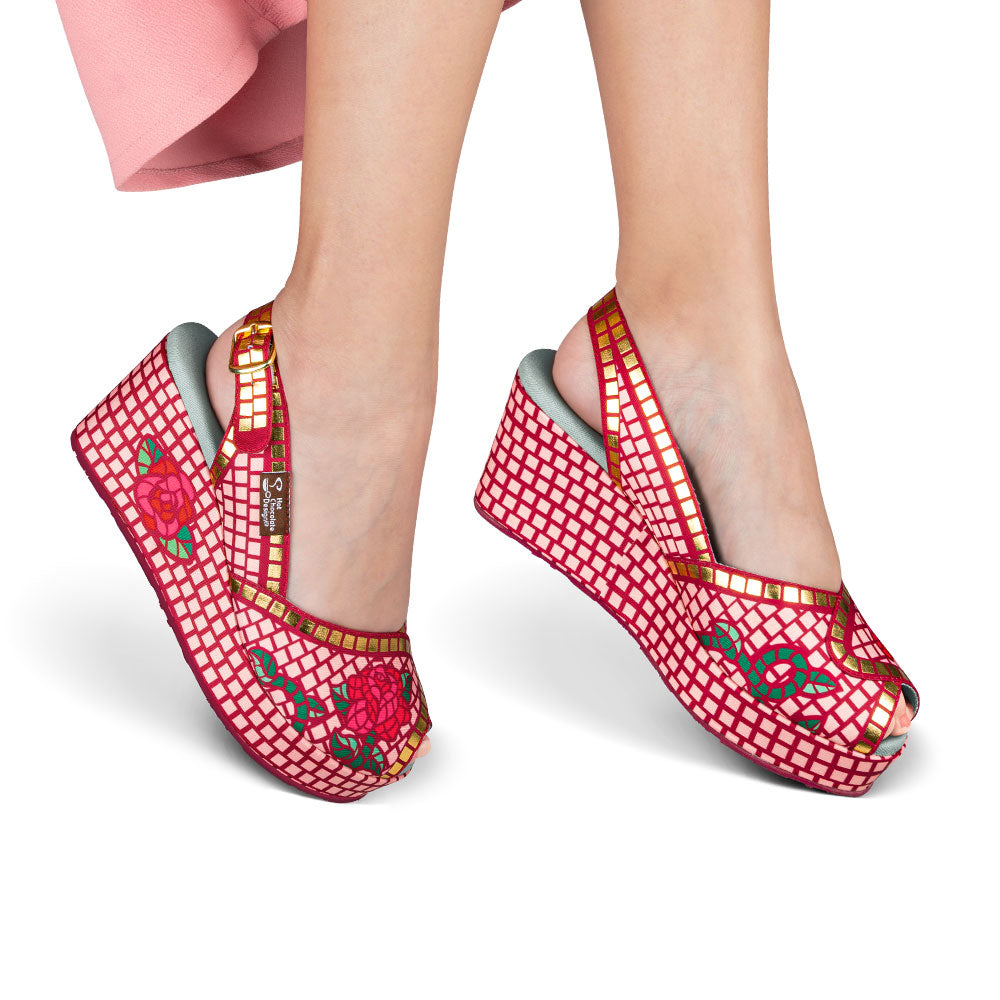 Chocolaticas® Mosaic Garden Women's Sandal From Hot Chocolate Design