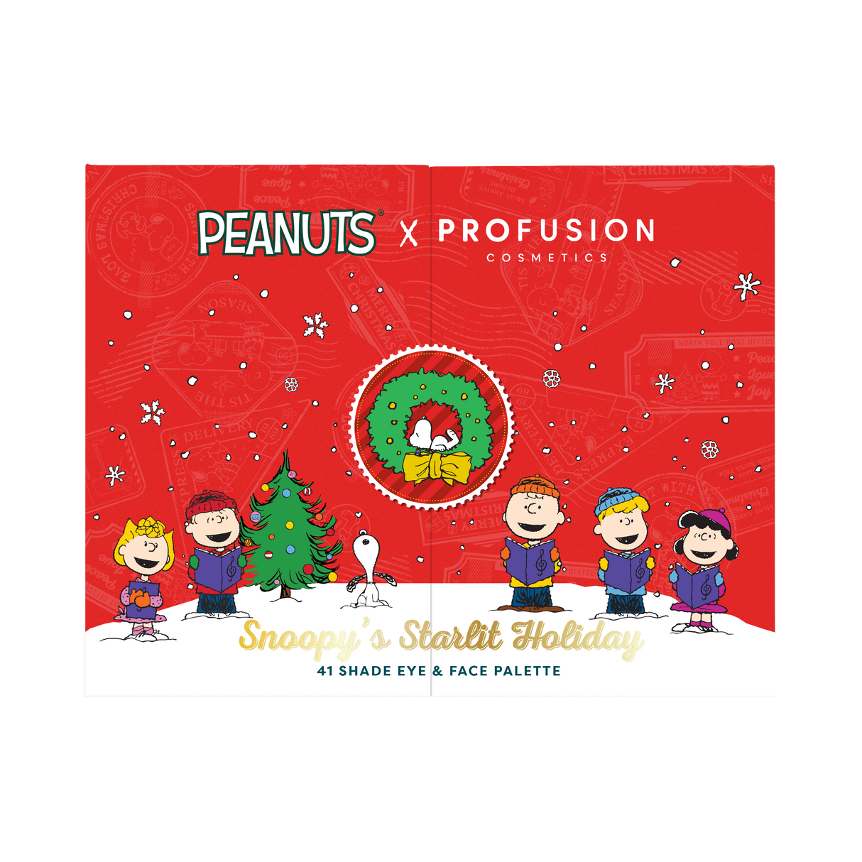Peanuts Holiday | Snoopy's Starlit Holiday 41 Shade Face & Eye Palette from Profusion Cosmetics