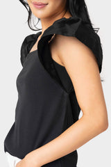 All A Flutter Square Neck Ribbed Tank From Gibsonlook