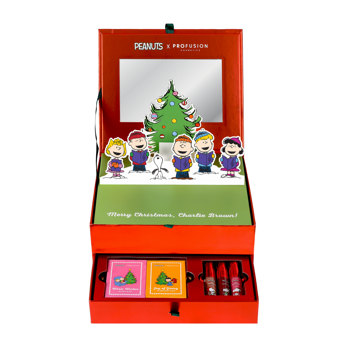 Peanuts Holiday | Merry Christmas Charlie Brown Vanity Set from Profusion Cosmetics