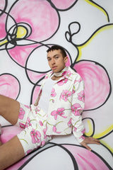 Pink Orchid Canvas Shorts from KeithKelly