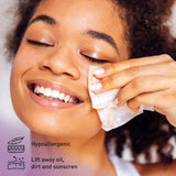 Radiant Beauty Bundle: Dual Sided Facial Cleansing Brush & Makeup Removal Wipes (12 Pack) from Pursonic