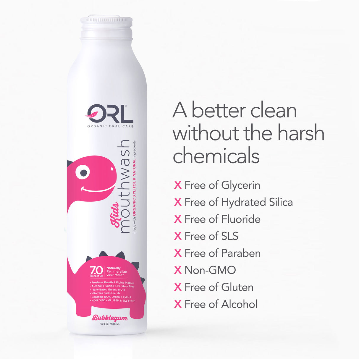 Kids Mouthwash made with Organic Xylitol & Natural Ingredients from ORL