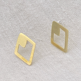 Machine Age Stud Earrings From Abroad Modern