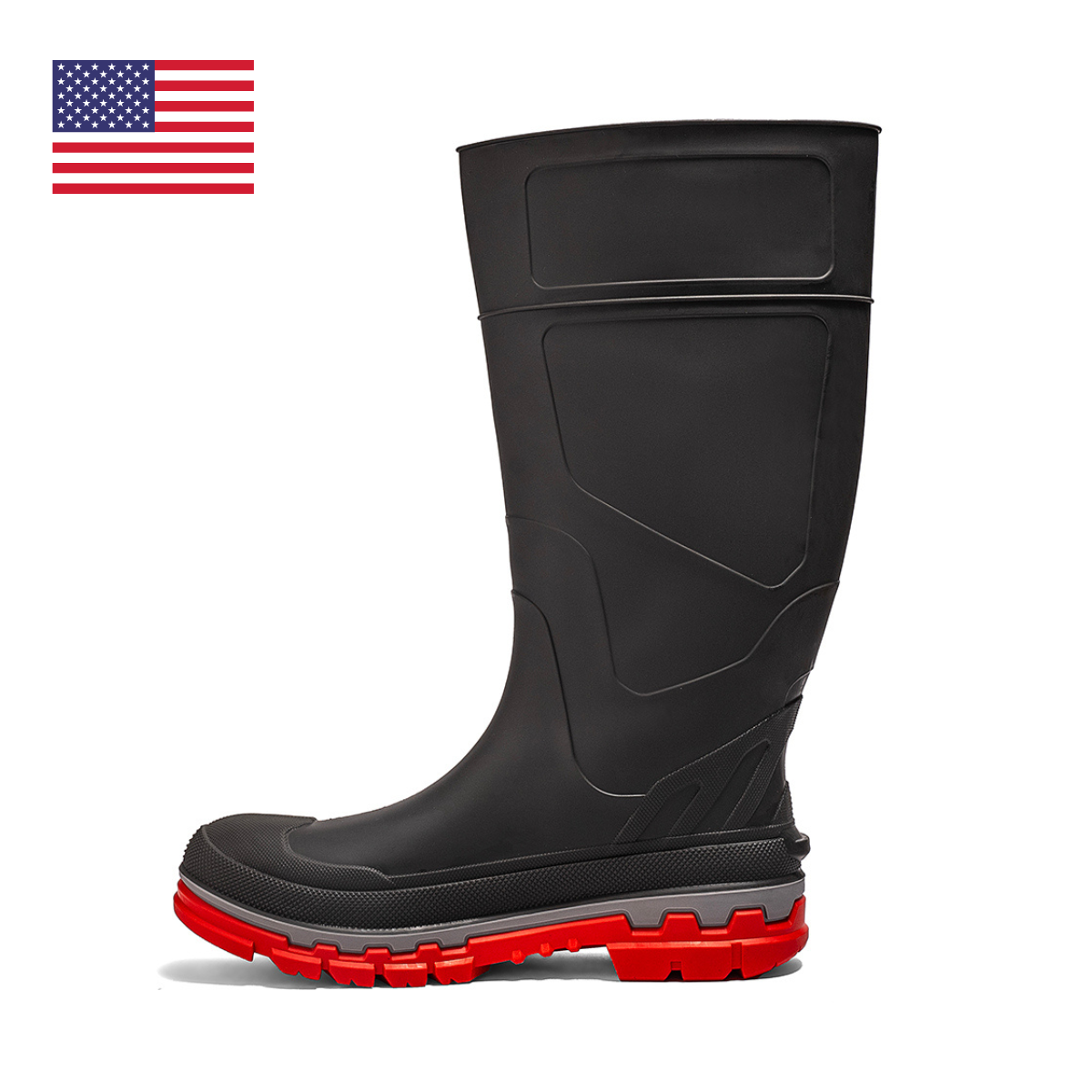 Kickaxe 15" Waterproof Rubber Boot - Grey/Orange From Chinook Footwear