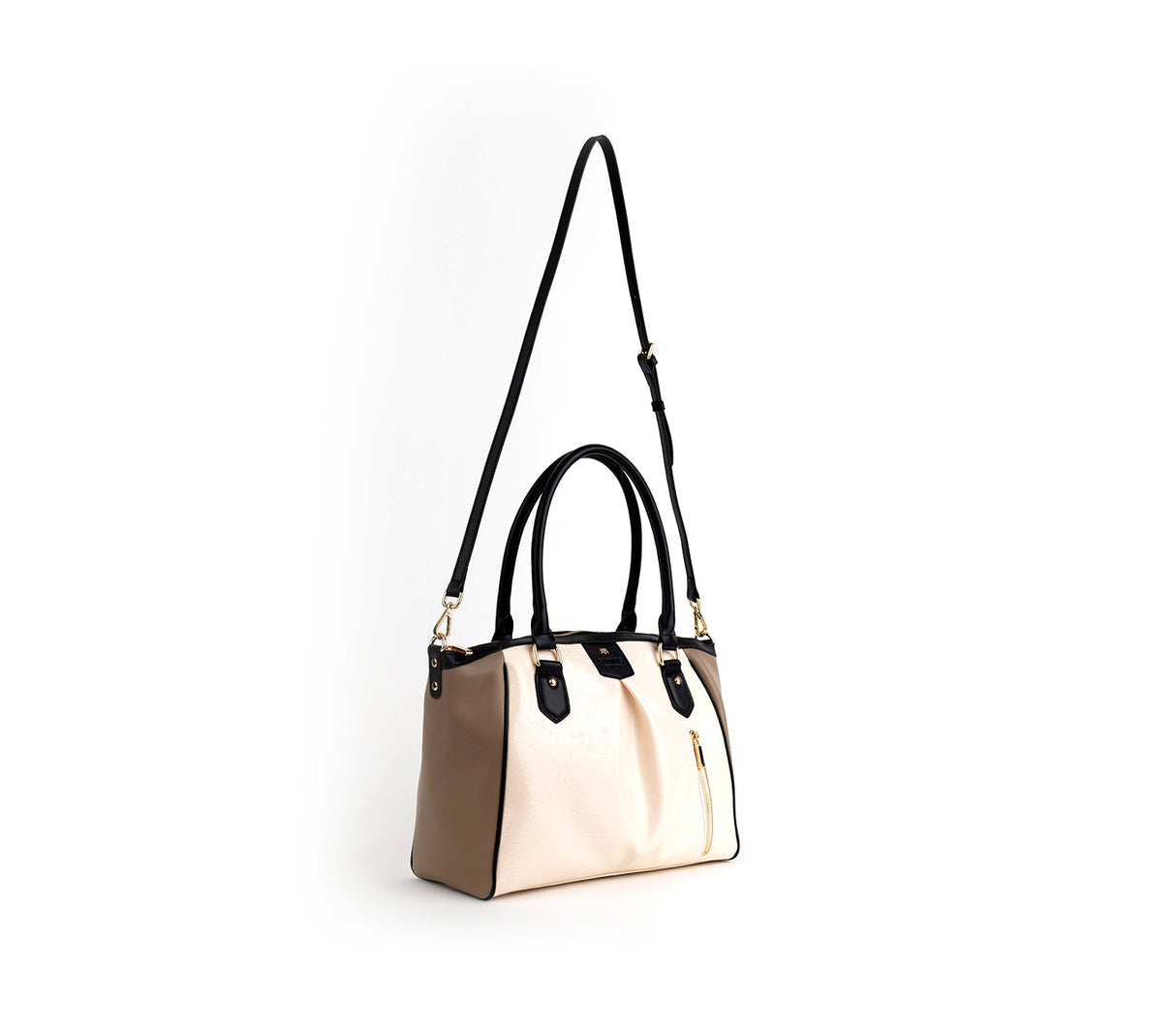 Madison - Beige Trio Croc Vegan Bag from Gunas New York