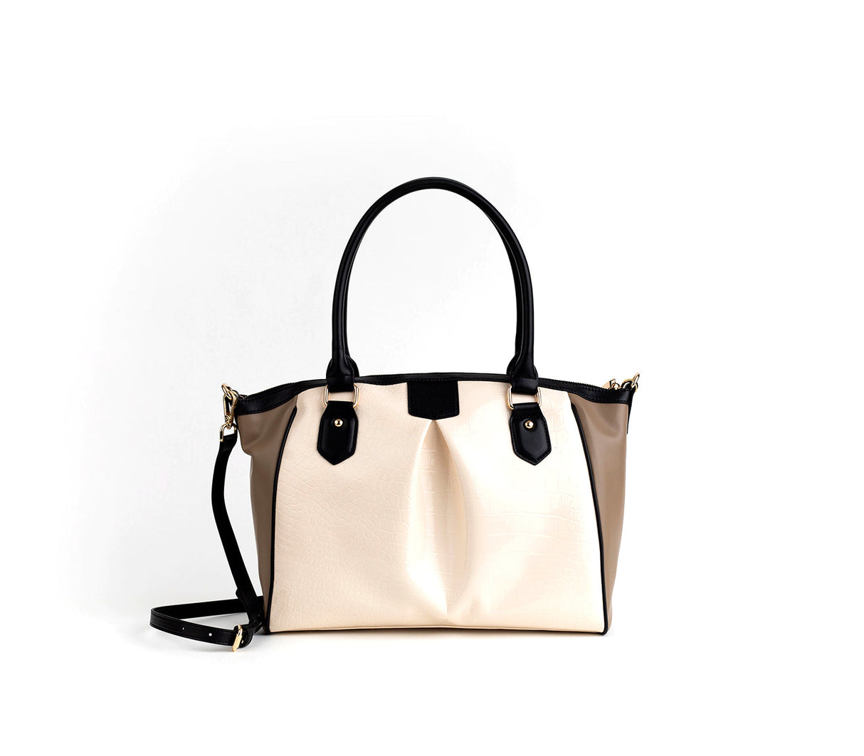 Madison - Beige Trio Croc Vegan Bag from Gunas New York