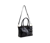 Madison - Black Croc Vegan Bag from Gunas New York