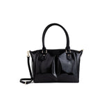 Madison - Black Croc Vegan Bag from Gunas New York