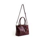 Madison - Burgundy Croc Vegan Bag from Gunas New York