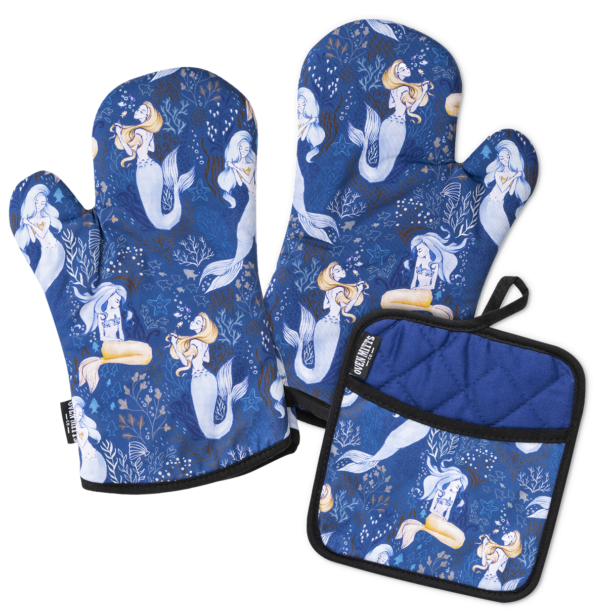 Magical Mermaid Oven Mitts And Potholder Set From Zapps Clothing
