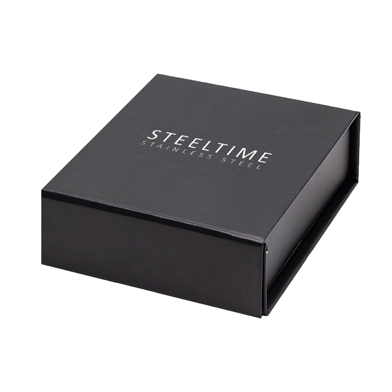 Gold 18k Plated Stainless Steel Tube Cross Pendant From Steel Time
