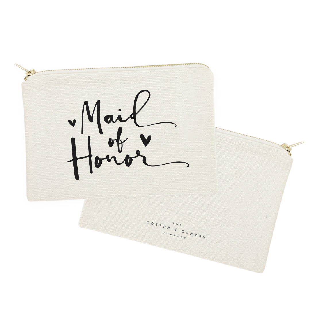 Maid of Honor Cotton Canvas Cosmetic Bag from The Cotton & Canvas Co.