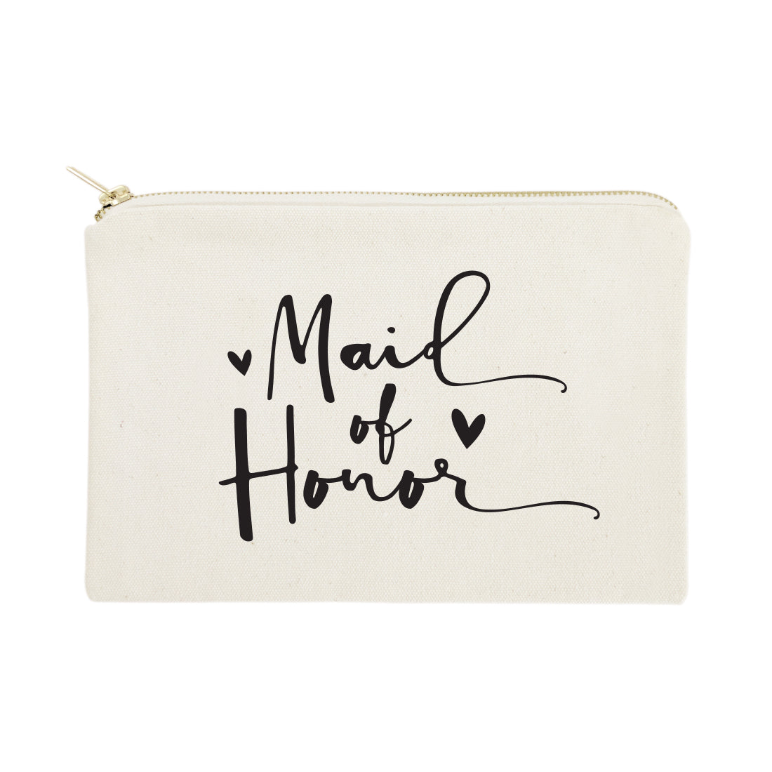 Maid of Honor Cotton Canvas Cosmetic Bag from The Cotton & Canvas Co.