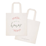 Floral Maid of Honor Wedding Cotton Canvas Tote Bag from The Cotton & Canvas Co.