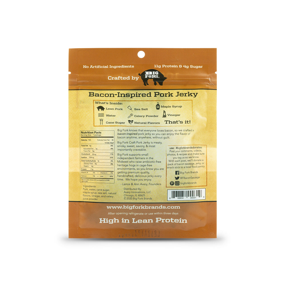 Craft Pork Jerky Collection (24 bags, 8 of each flavor) from Big Fork Brands