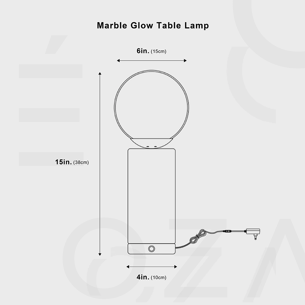 Marble Glow Table Lamp From Ozarké