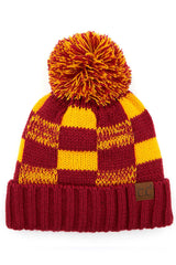 C.C Buffalo Check Beanie with Pom Hat from Madeline Love
