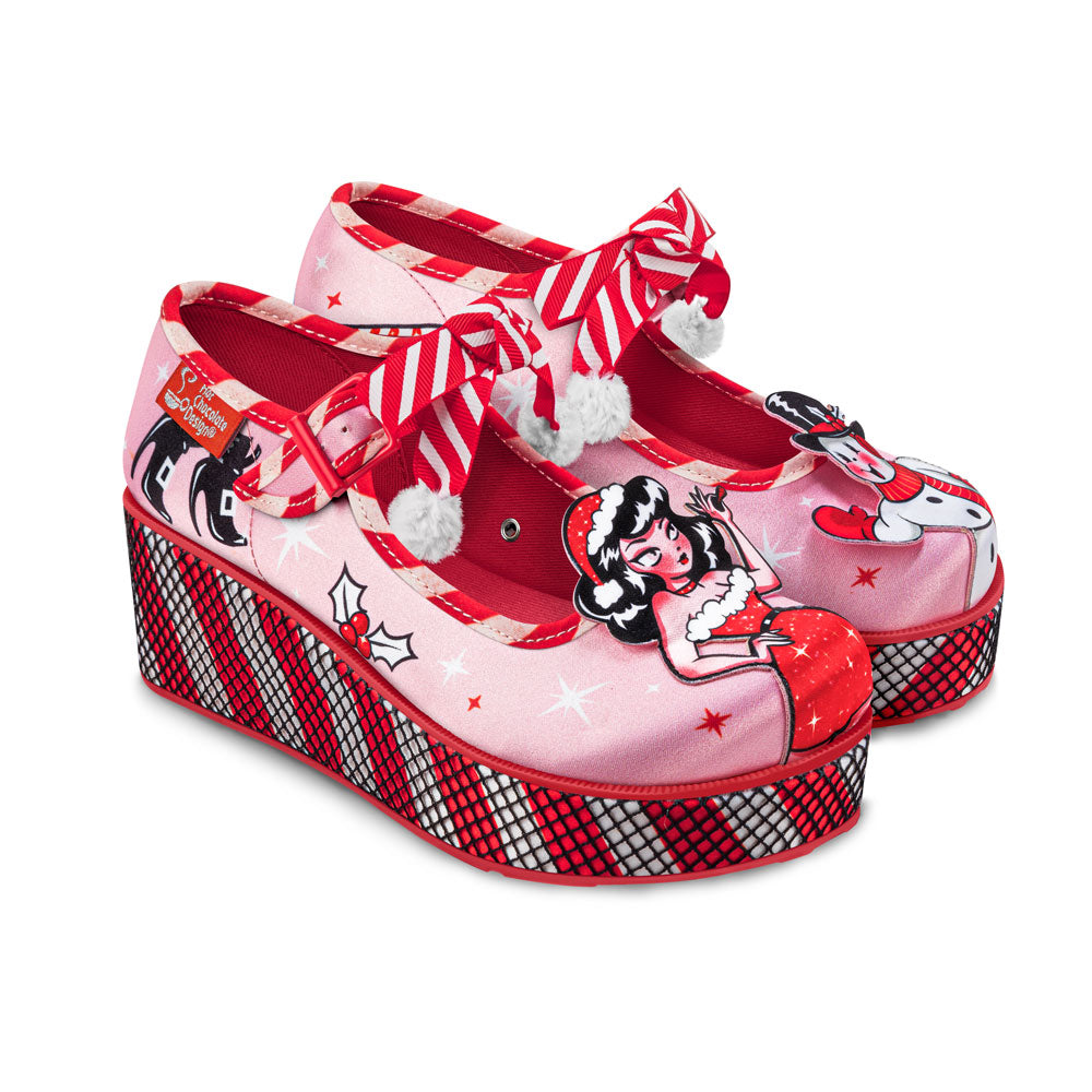 Chocolaticas® Betty Claus Women's Mary Jane Platform From Hot Chocolate Design