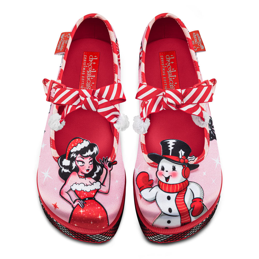 Chocolaticas® Betty Claus Women's Mary Jane Platform From Hot Chocolate Design