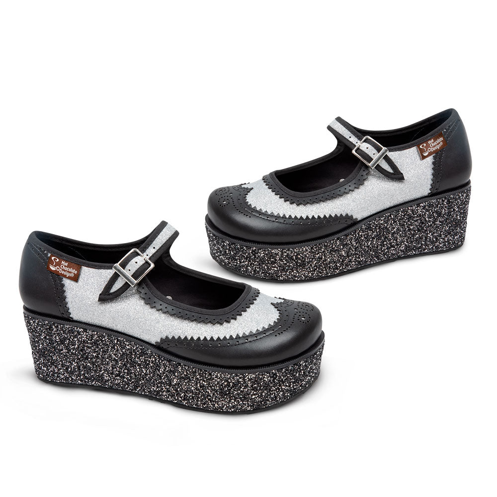 Chocolaticas® Havana Glitter Women's Mary Jane Platform From Hot Chocolate Design