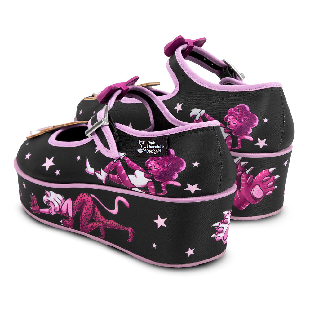 Chocolaticas® Lady Meow Women's Mary Jane Platform From Hot Chocolate Design