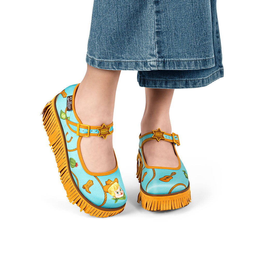 Chocolaticas® Sheriff Women's Mary Jane Platform From Hot Chocolate Design