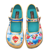 Chocolaticas® Sacred Heart Women's Mary Jane Platform From Hot Chocolate Design