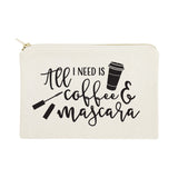 All I Need is Coffee & Mascara Cotton Canvas Cosmetic Bag from The Cotton & Canvas Co.