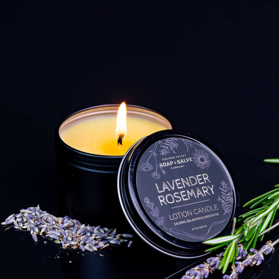 Body & Massage Candle: Lavender Rosemary From Chagrin Valley Soap & Salve