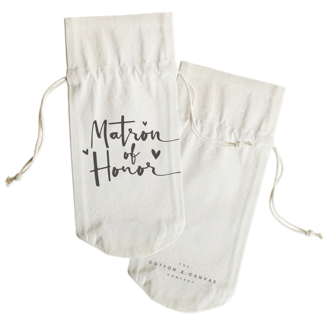 Matron of Honor Canvas Wine Bag from The Cotton & Canvas Co.