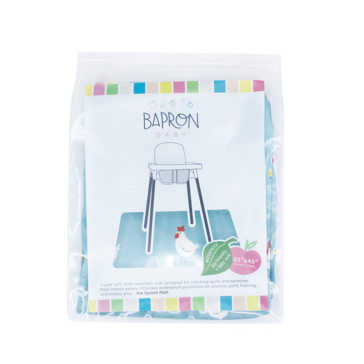 Little Chickies Splash Mat - A Waterproof Catch-All for Highchair Spills and More! SALE from BapronBaby