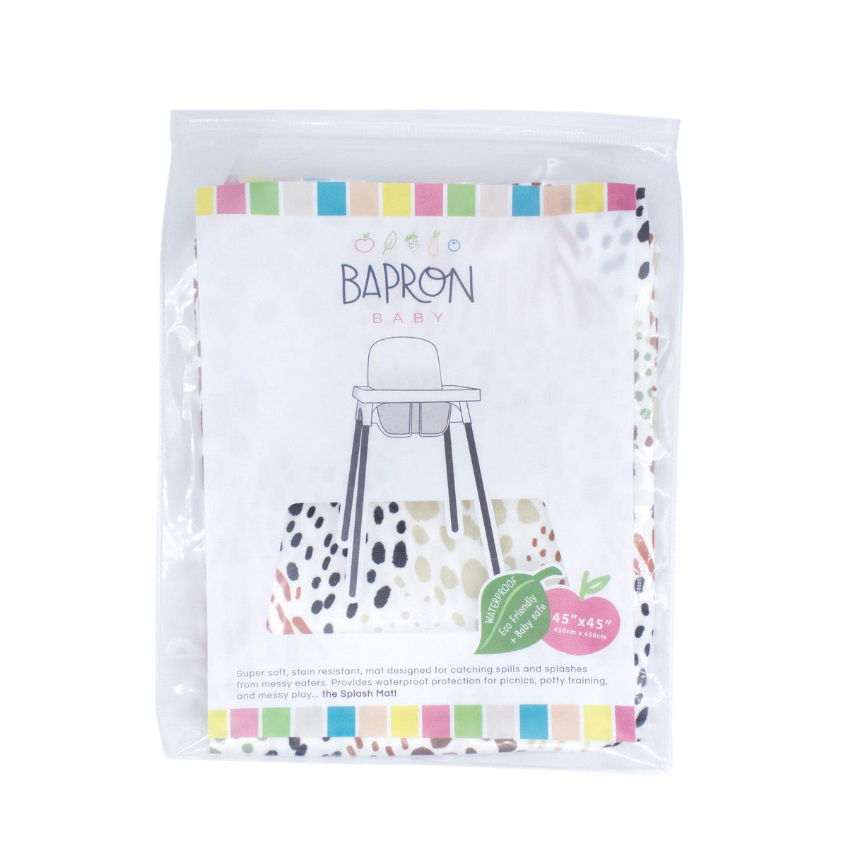 Wild Splash Mat - A Waterproof Catch-All for Highchair Spills and More! from BapronBaby