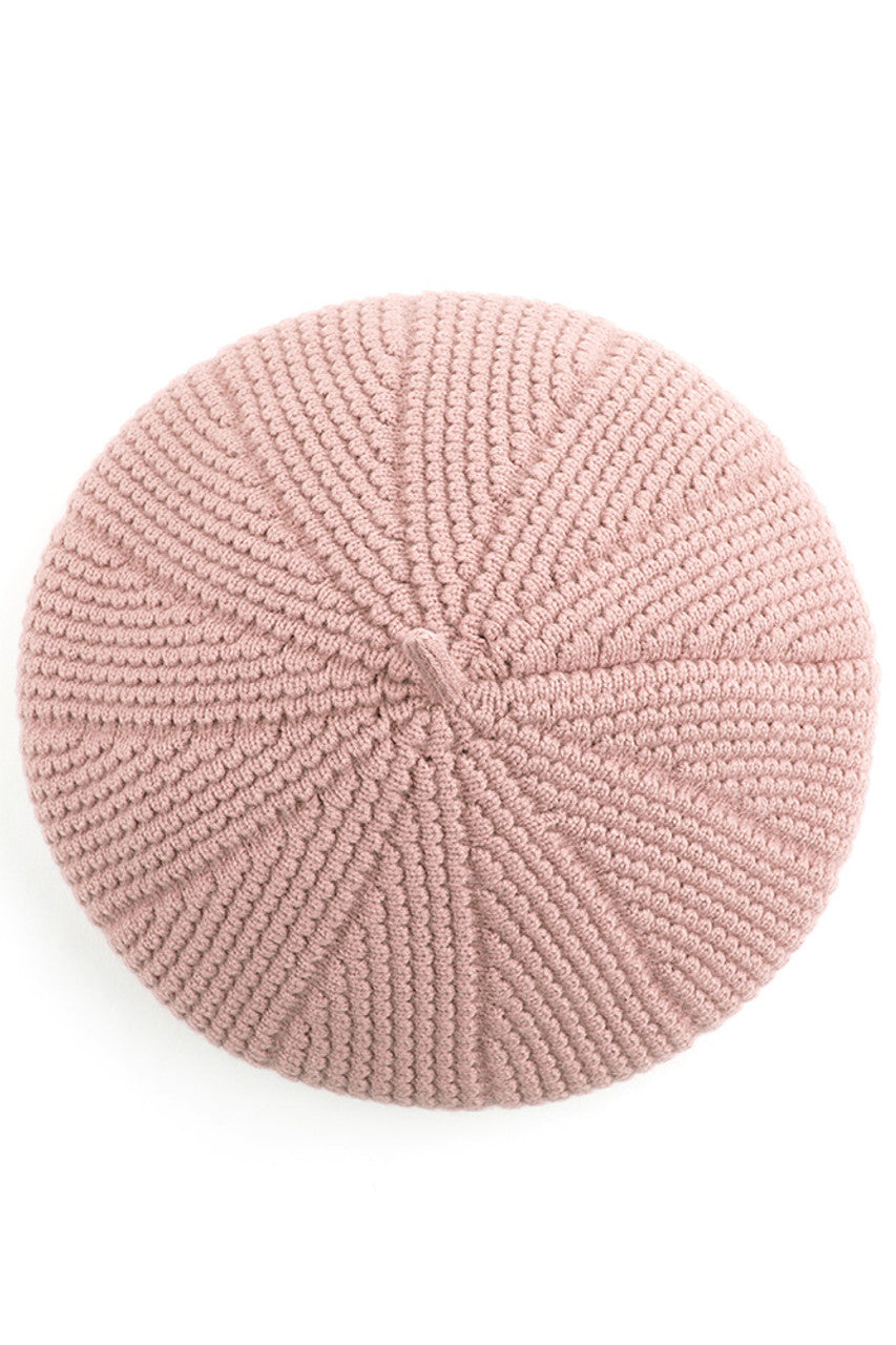 C.C SCALLOPED WAVE PATTERN BERET from Madeline Love